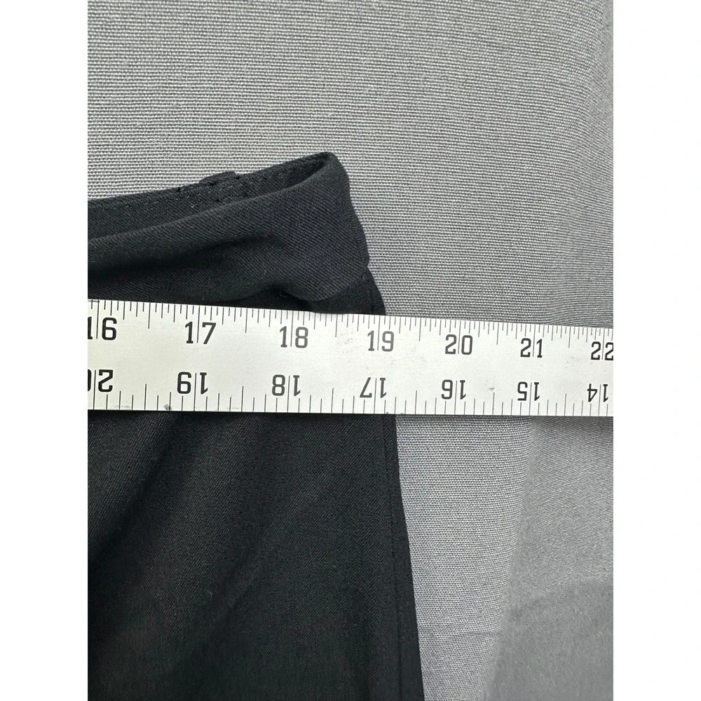 Eddie Bauer Classic‎ Fit Mens Black Dress Pants Flat Front Trousers Size 18 Tall
